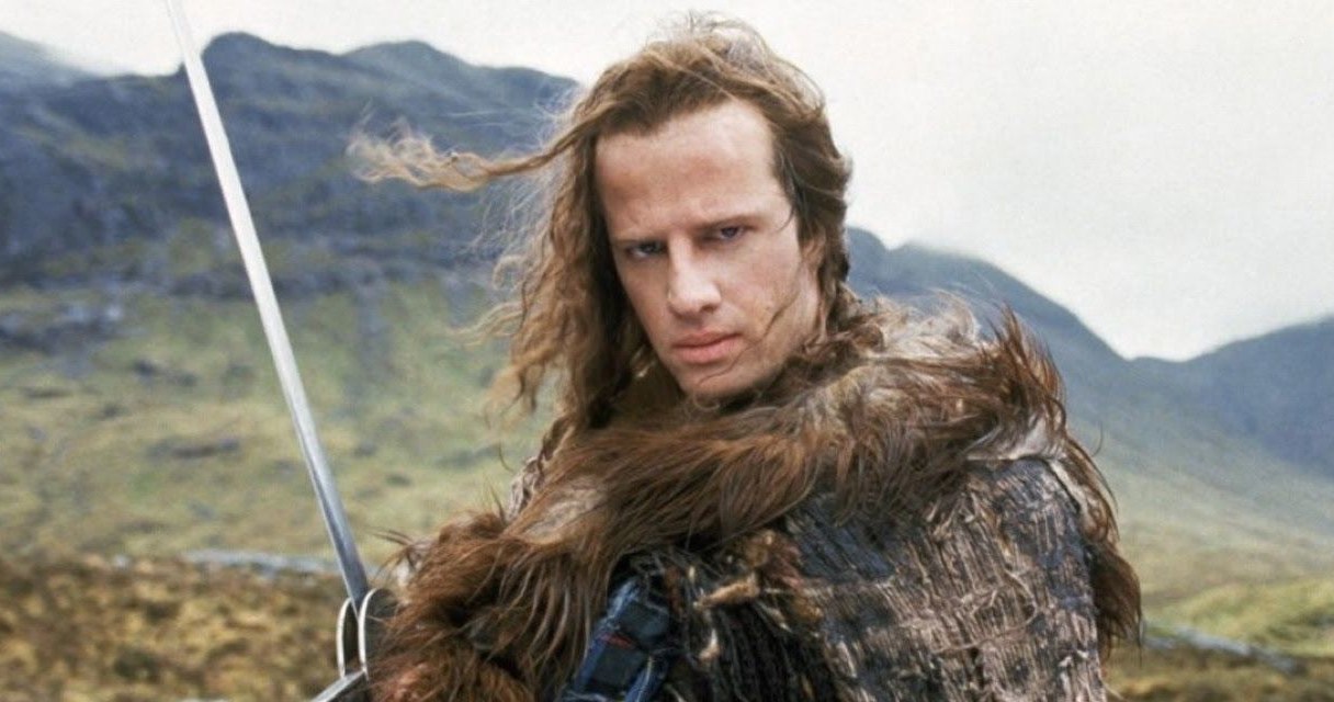 Christopher Lambert como Conner MacLeod em Highlander.