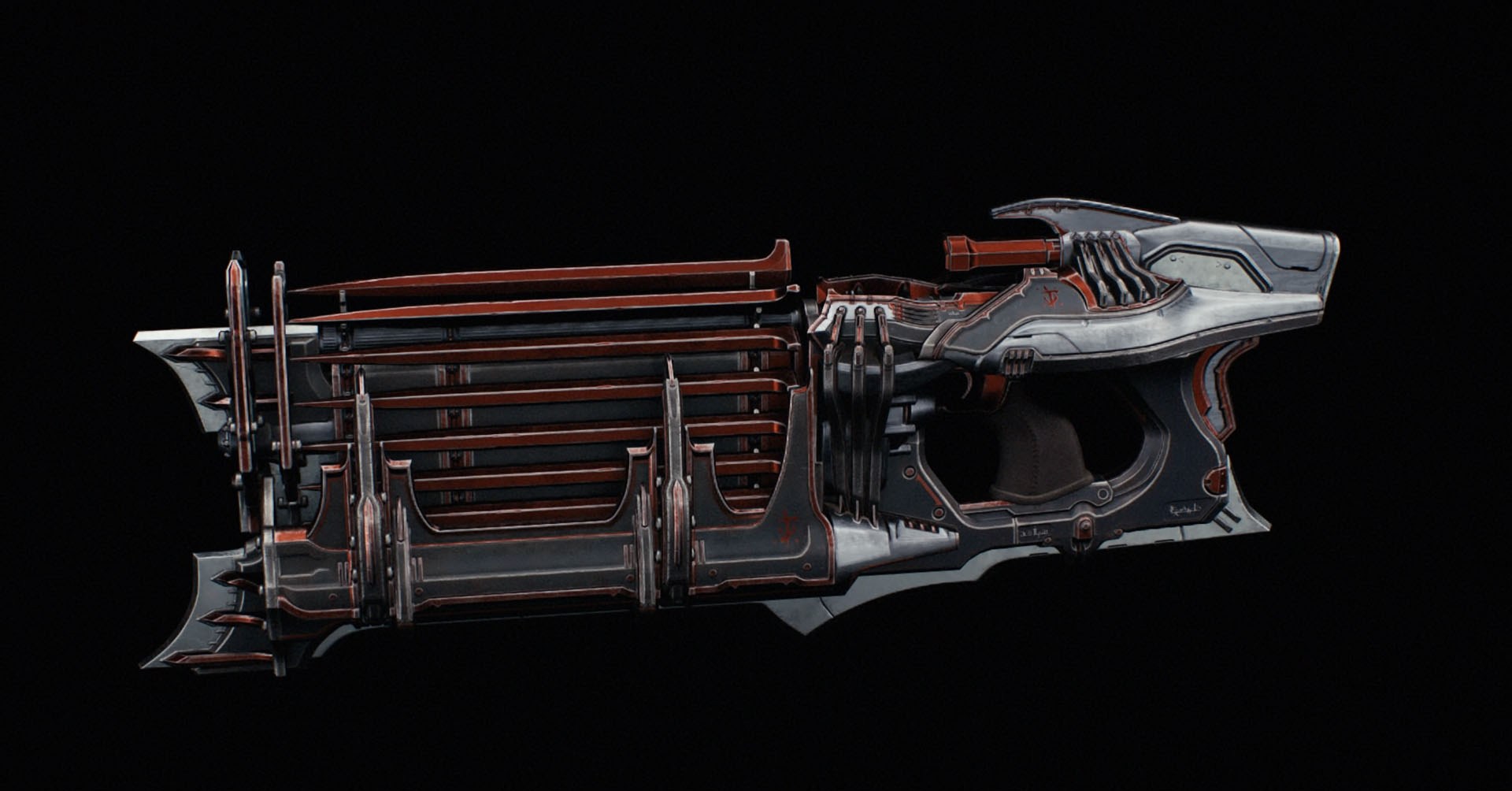 A skin Pesadelo do Empalador. Seguindo a ideia geral deste grupo de skins, esta tem detalhes em vermelho. Os espinhos que ela atira também são vermelhos. O restante das armas é cinza. A skin Pesadelo do Empalador. Seguindo a ideia geral deste grupo de skins, esta tem detalhes em vermelho. Os espinhos que ela atira também são vermelhos. O restante das armas é cinza.