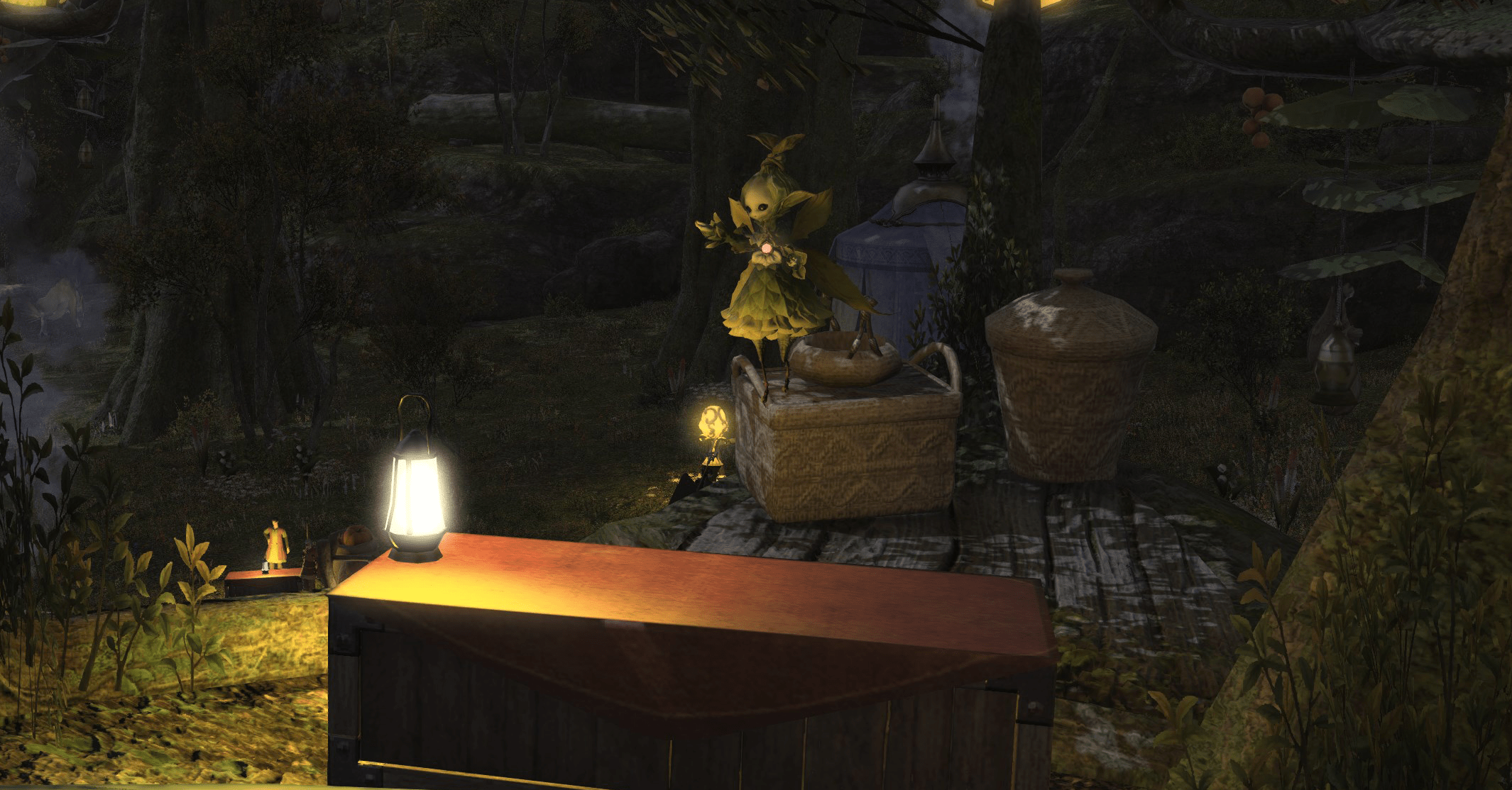 Um comerciante de Sylph no FFXIV