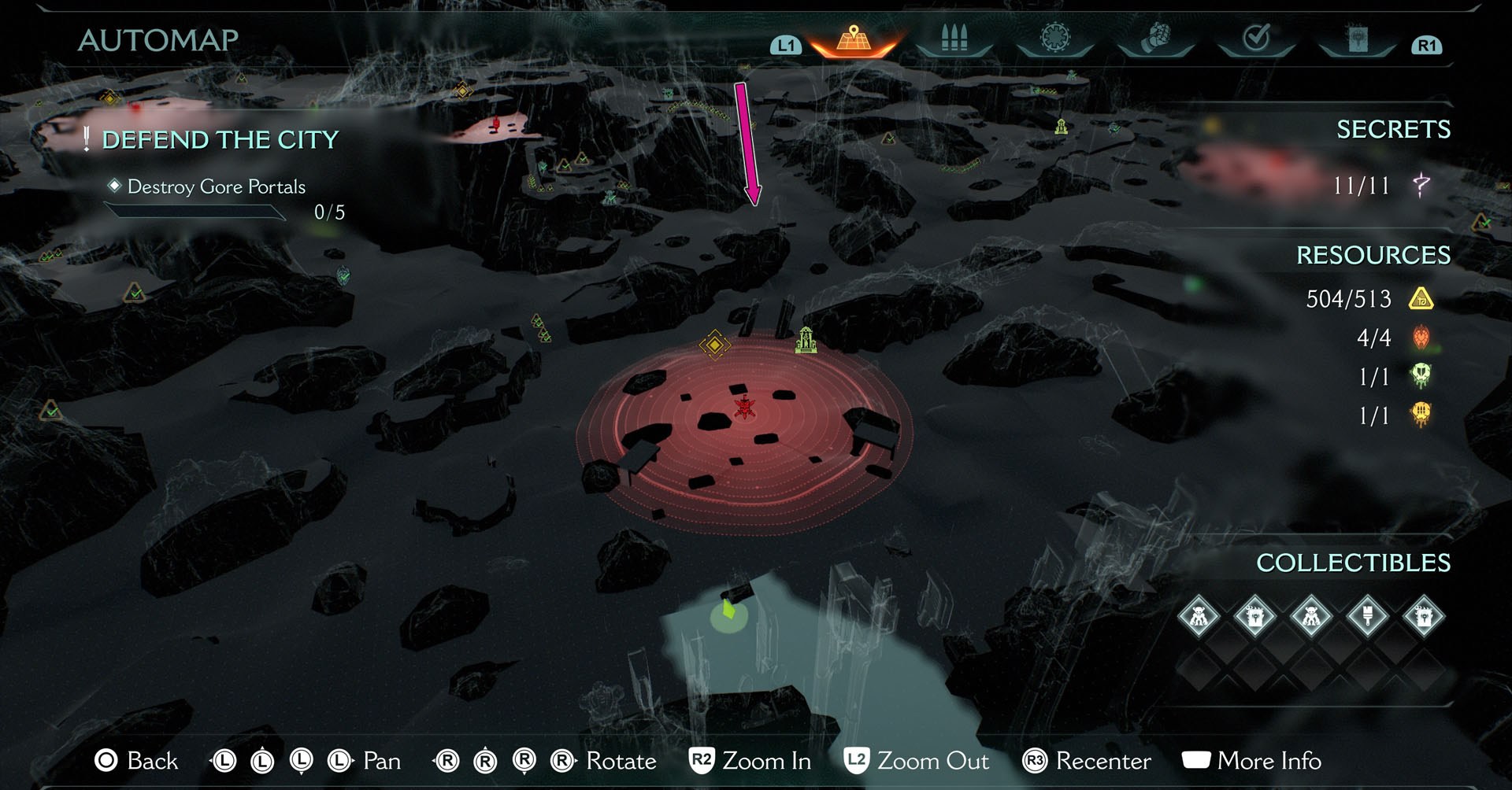 Uma captura de tela de Doom: The Dark Ages mostrando o local onde você pode encontrar a Chave Púrpura no Capítulo 6. Uma captura de tela de Doom: The Dark Ages mostrando o local onde você pode encontrar a Chave Púrpura no Capítulo 6.