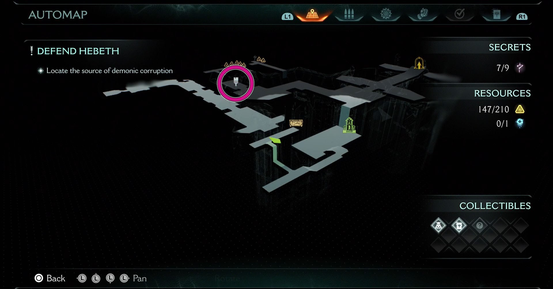 Mapa de Hebeth mostrando a localização da skin para a arma Shredder em Doom: The Dark Ages. Mapa de Hebeth mostrando a localização da skin para a arma Shredder em Doom: The Dark Ages.
