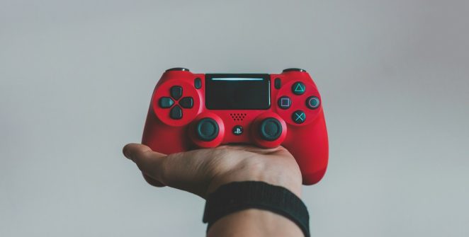 red Sony PS DualShock 4