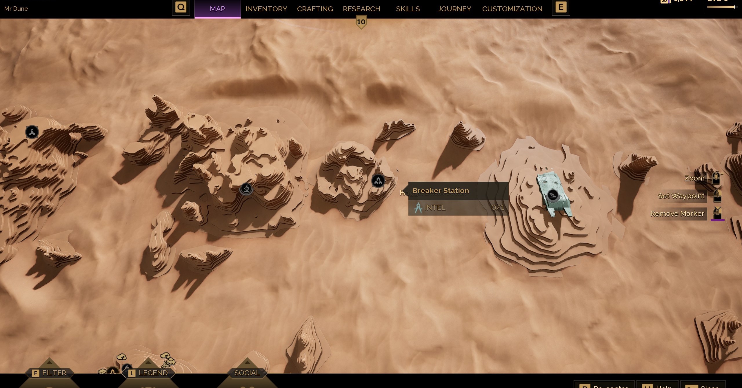 Um nó Intel no mapa de Dune Awakening Um nó Intel no mapa de Dune Awakening