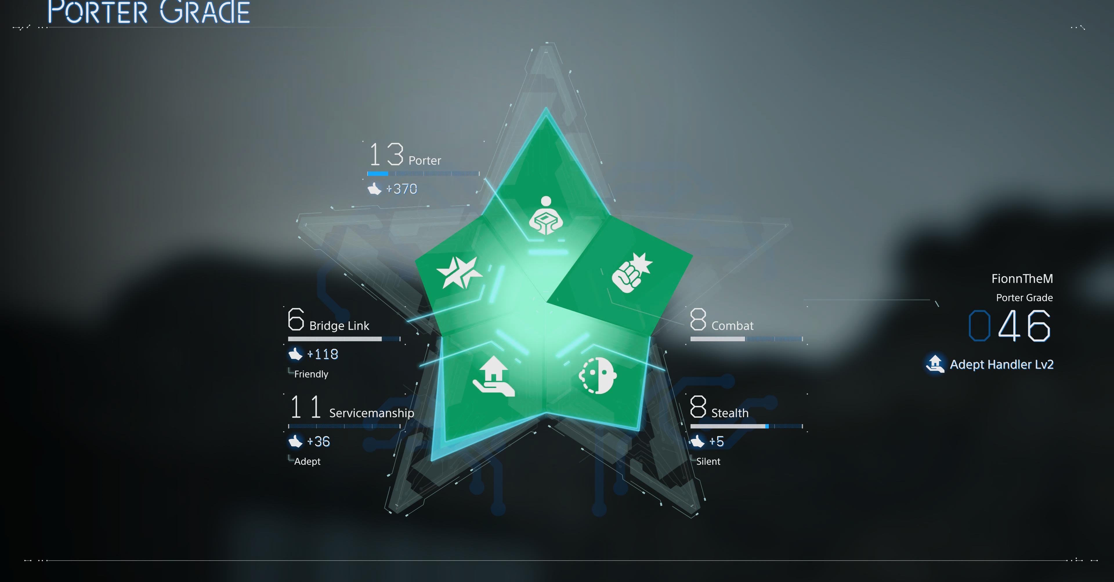 Porter grau estatísticas em Death Stranding 2 Porter grau estatísticas em Death Stranding 2