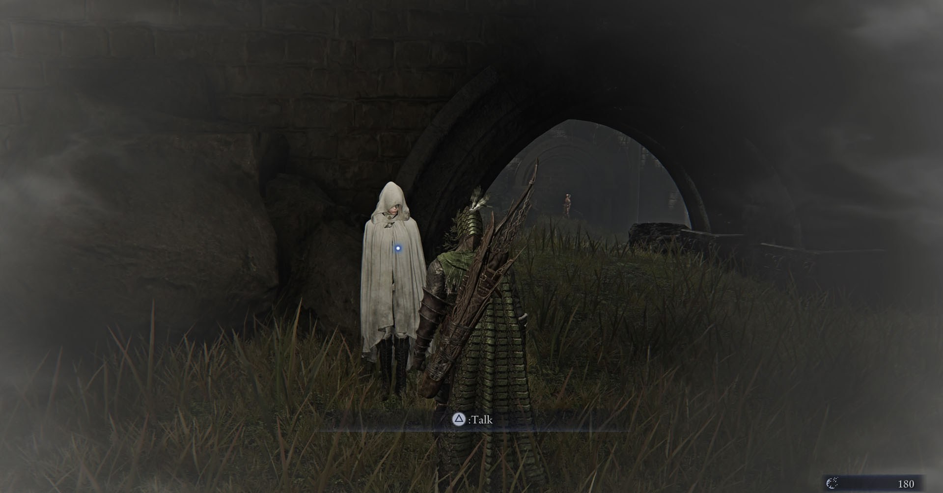 Uma captura de tela de Elden Ring Nightreign mostrando a sacerdotisa e a ironeye conversando com ela. Uma captura de tela de Elden Ring Nightreign mostrando a sacerdotisa e a ironeye conversando com ela.