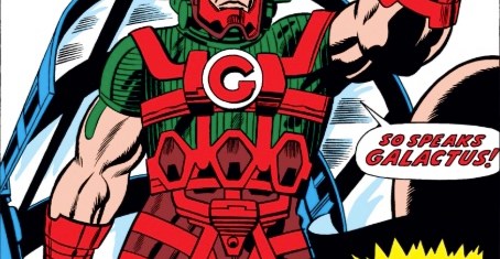 Galactus chegando à Terra e gritando 