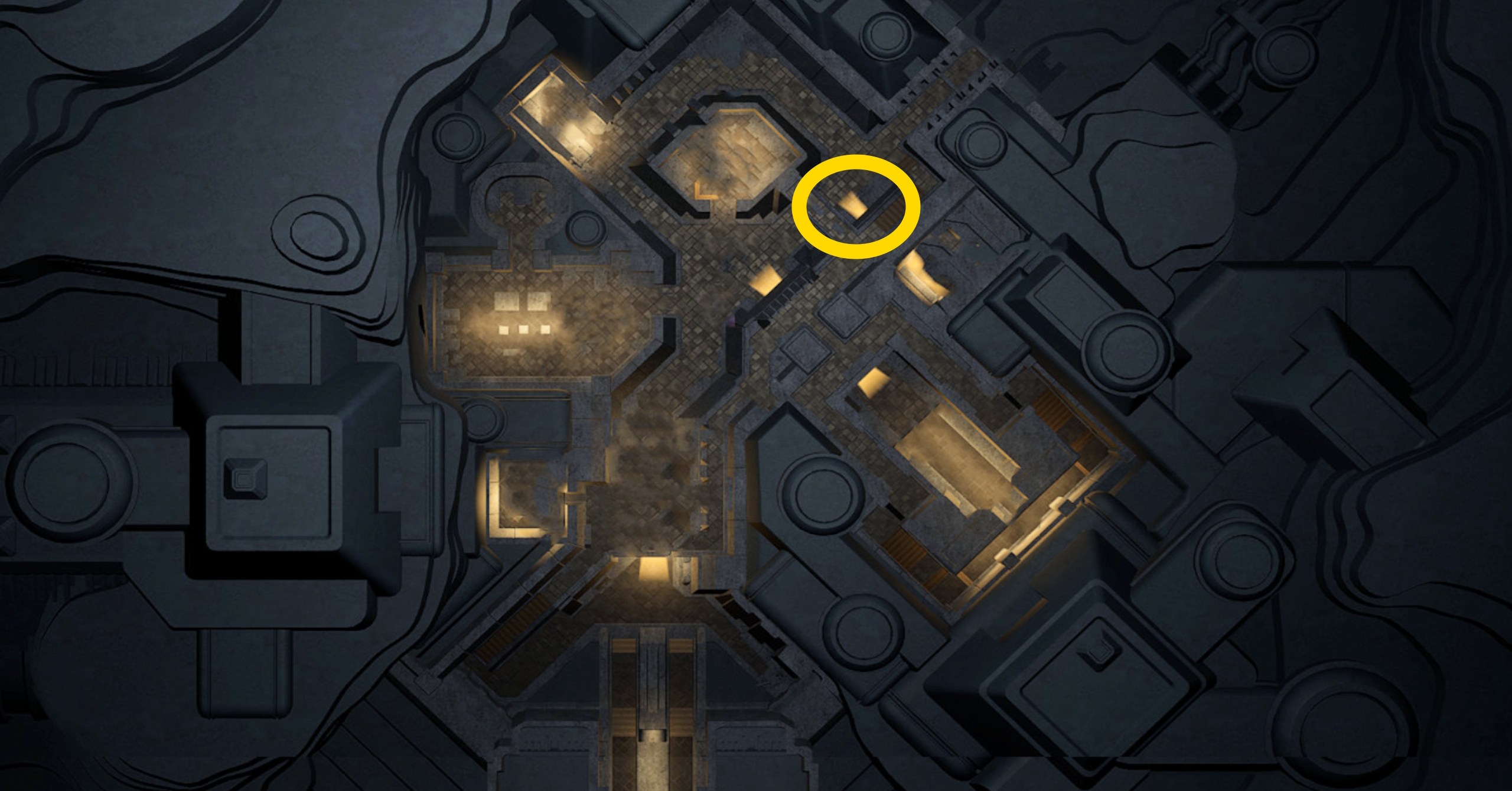 Uma imagem de mapa mostrando onde encontrar o treinador avançado de benefício beneficente em Dune Awakening Uma imagem de mapa mostrando onde encontrar o treinador avançado de benefício beneficente em Dune Awakening