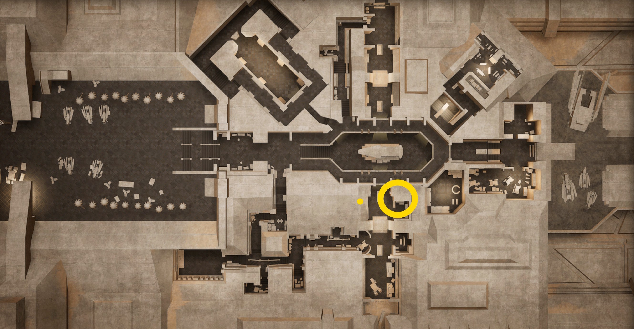 Uma imagem de mapa mostrando onde encontrar o treinador de habilidades avançadas do soldado em Dune Awakening Uma imagem de mapa mostrando onde encontrar o treinador de habilidades avançadas do soldado em Dune Awakening