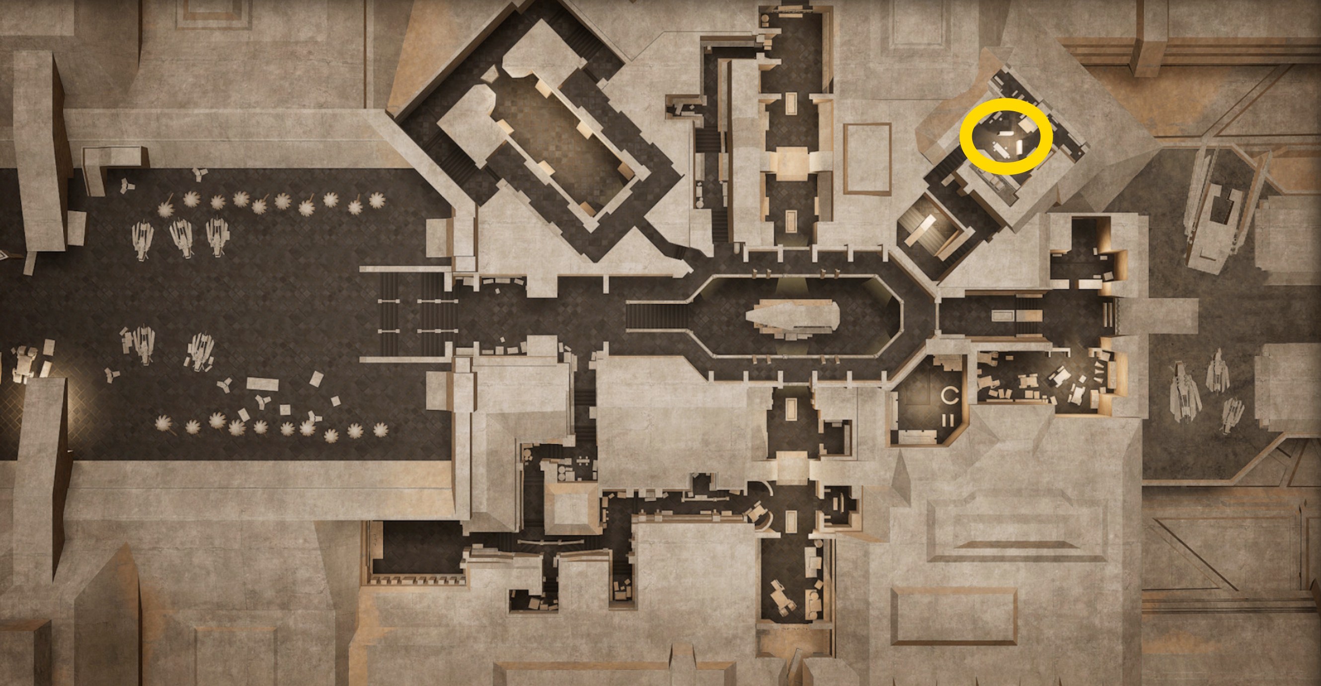 Uma imagem de mapa mostrando onde encontrar o Mentat Advanced Skill Trainer em Dune Awakening Uma imagem de mapa mostrando onde encontrar o Mentat Advanced Skill Trainer em Dune Awakening