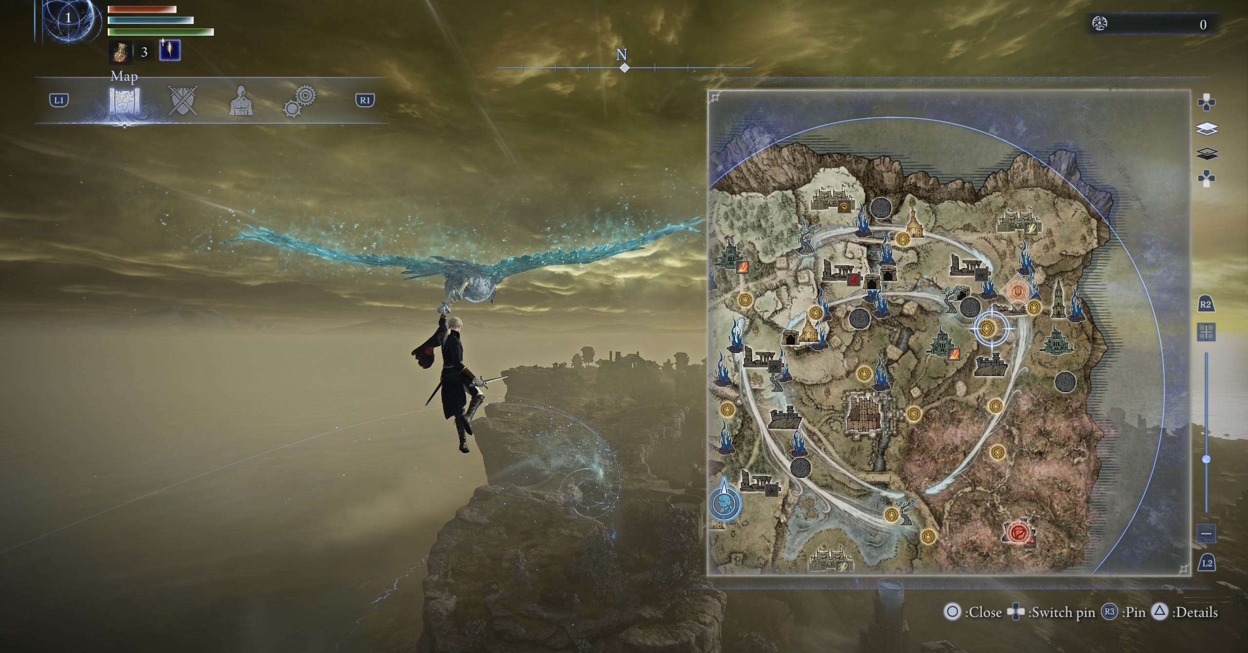 Uma imagem de mapa mostrando onde encontrar as palavras de Weathervane em Elden Ring Nightreign Uma imagem de mapa mostrando onde encontrar as palavras de Weathervane em Elden Ring Nightreign