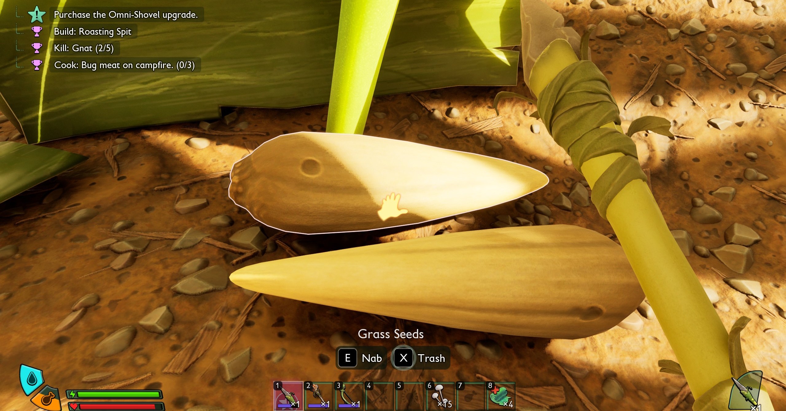 Sementes de grama em 2 aterradas Sementes de grama em 2 aterradas