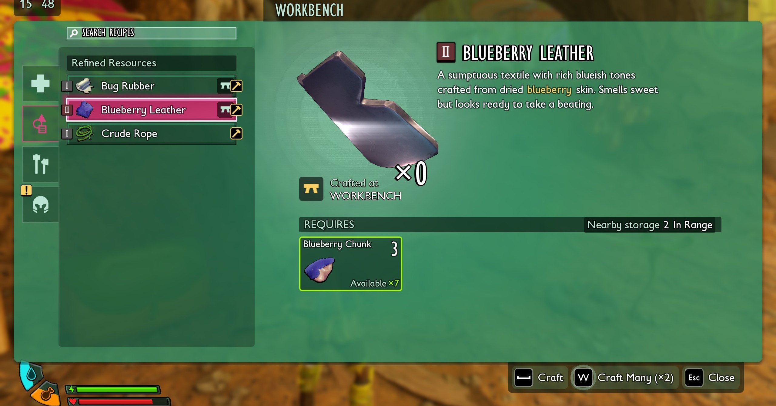 A opção de criação de couro de mirtilo em 2 aterrados A opção de criação de couro de mirtilo em 2 aterrados