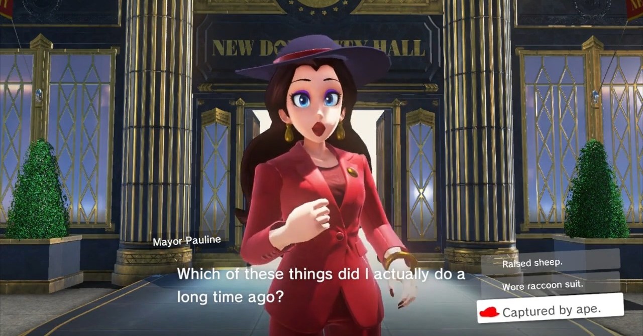 A prefeita Pauline fica em frente à New Donk City City Hall A prefeita Pauline fica em frente à New Donk City City Hall