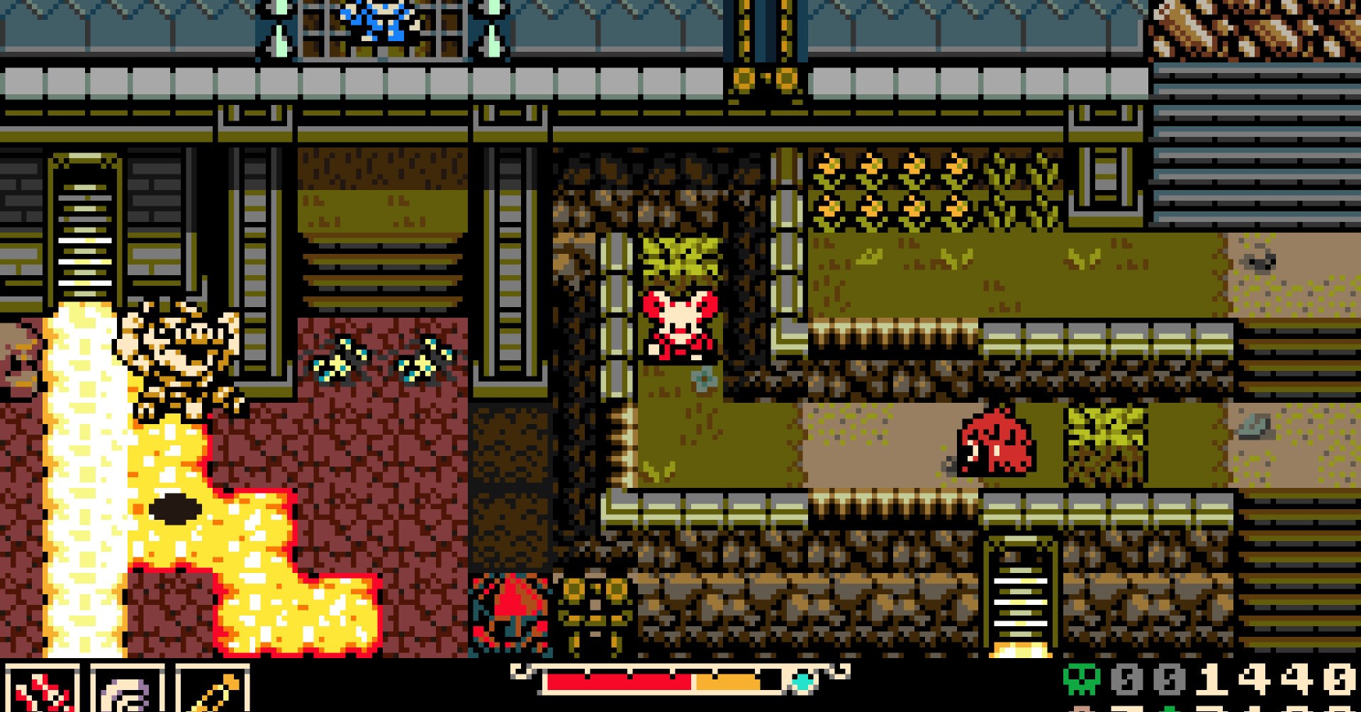 Mina, o Hollower andando em torno de uma masmorra Mina, o Hollower andando em torno de uma masmorra