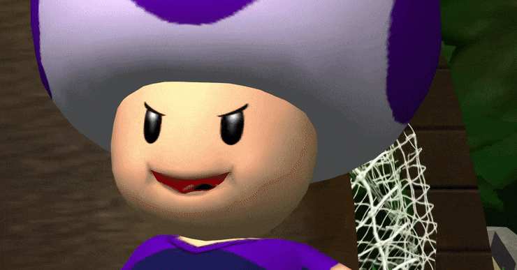 Toad parecendo devlish como o inferno em Mario Strikers Toad parecendo devlish como o inferno em Mario Strikers
