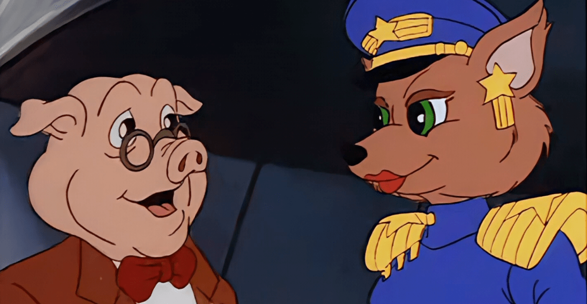 Presidente Pigton faz da Fox Mimi Lafleur um capitão em Bucky O'Hare Presidente Pigton faz da Fox Mimi Lafleur um capitão em Bucky O'Hare
