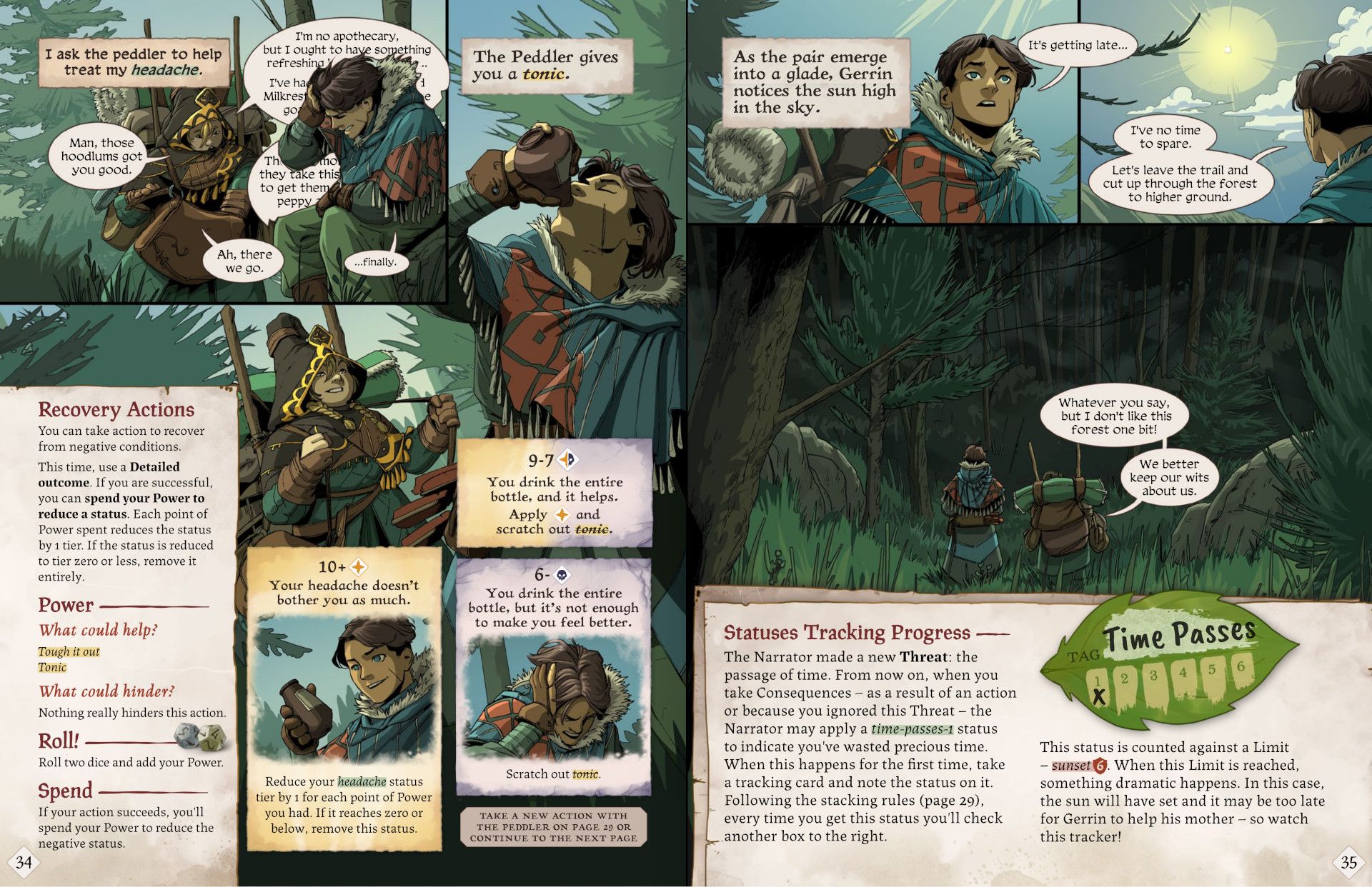 Legenda na história em quadrinhos da névoa.