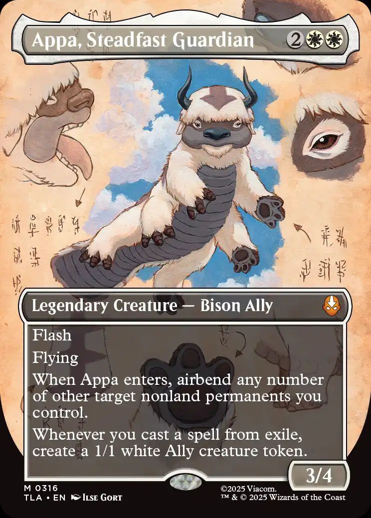 The Magic: The Gathering Card do Avatar: The Last Airbender Set "Appa, guardião firme"