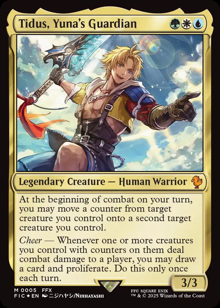 The Magic: The Gathering Card do Final Fantasy Set "Tidus, guardião de Yuna"