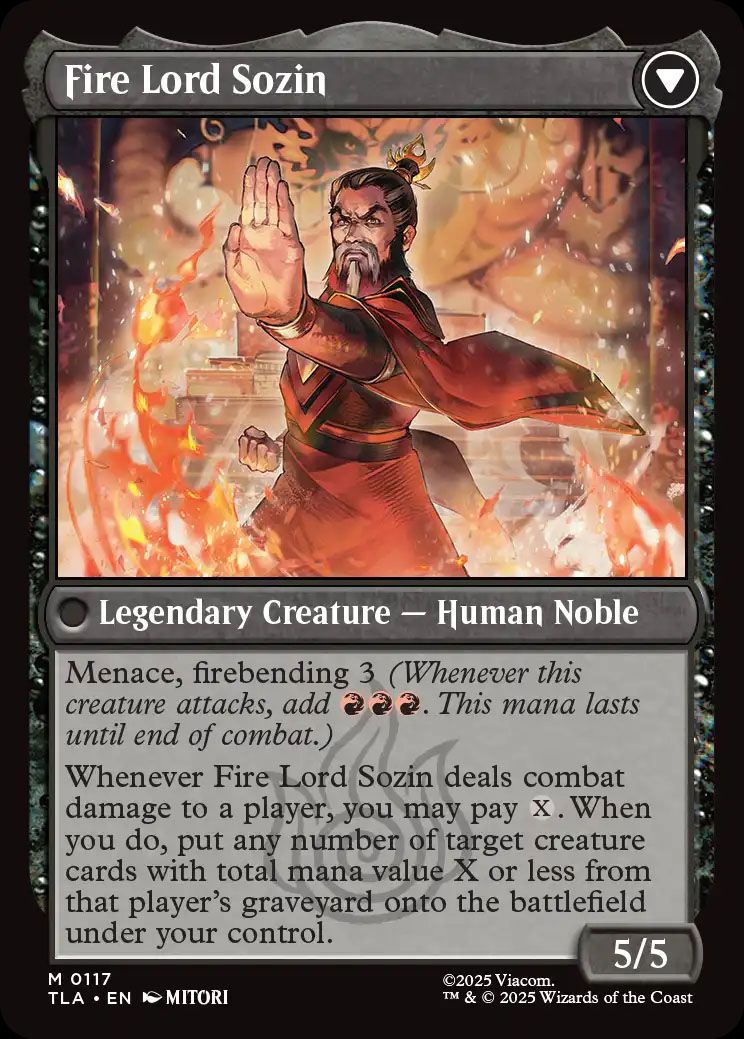 The Magic: The Gathering Card do Avatar: The Last Airbender Set "Fire Lord Sozin"