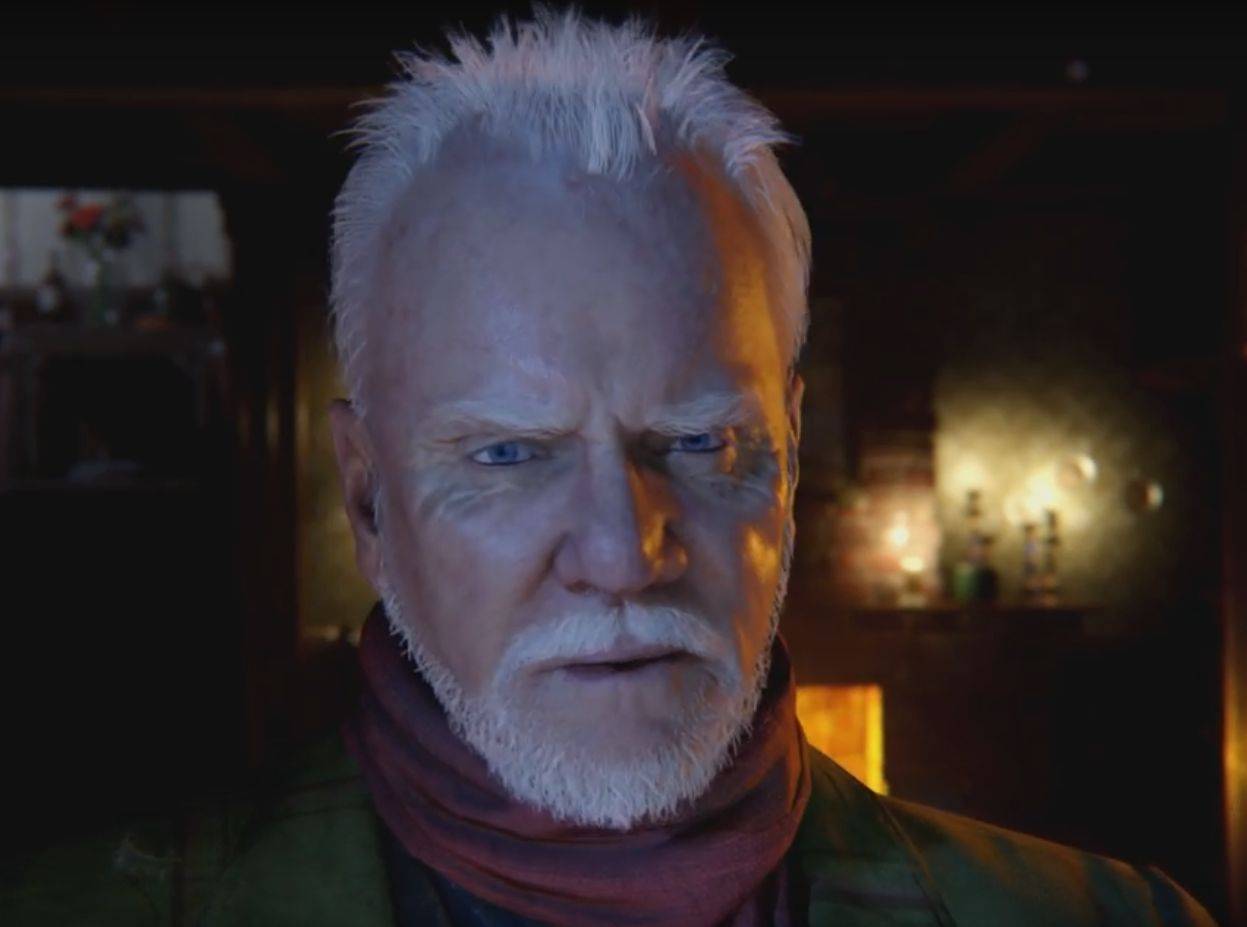 O personagem de videogame de Malcom McDowell, Monty, da Call of Duty Black Ops Games