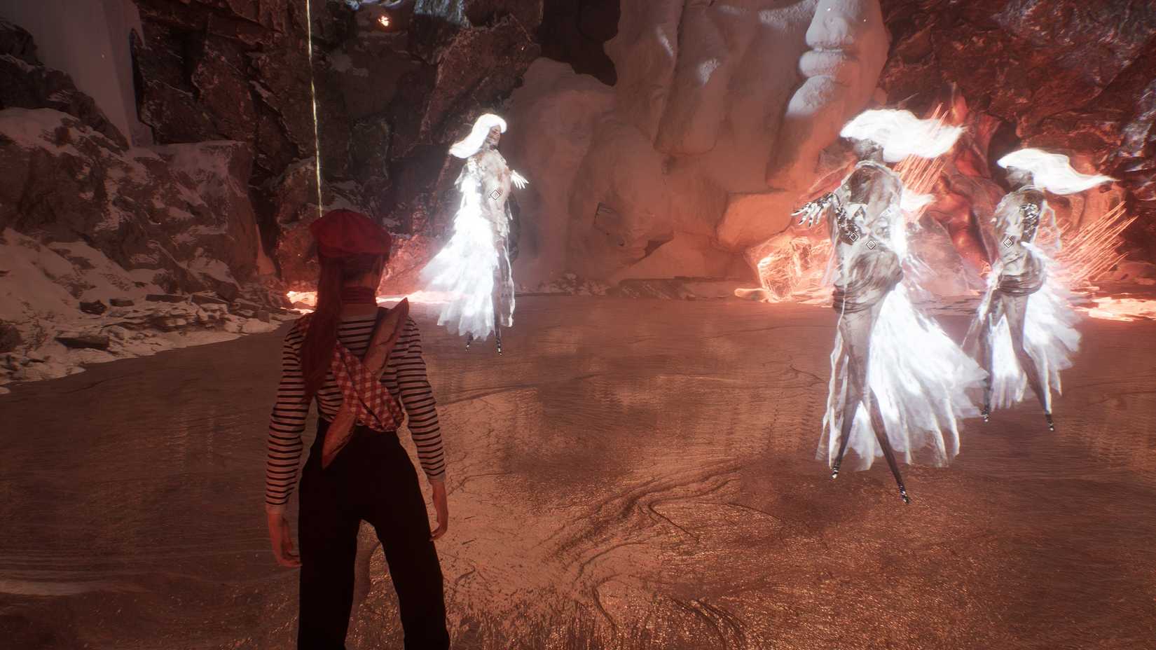 Professora de Danseuse White Nevron e seus alunos em Clair obscur: Expedição 33