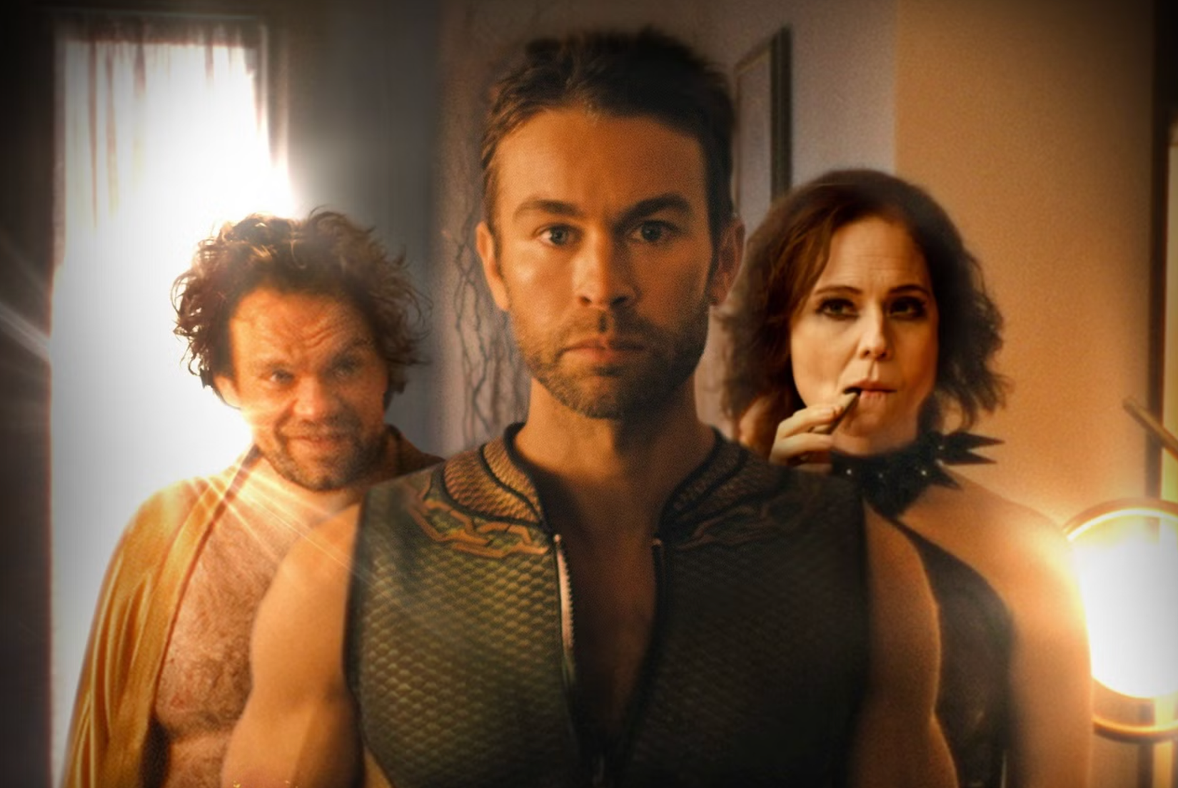 The Deep, um personagem dos meninos, observando o evento de orgia de herógios do programa.