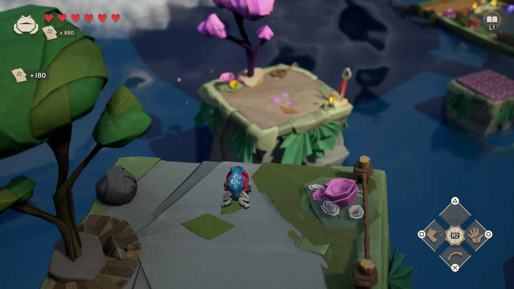 Hiro prestes a saltar como um sapo em Hirogami.