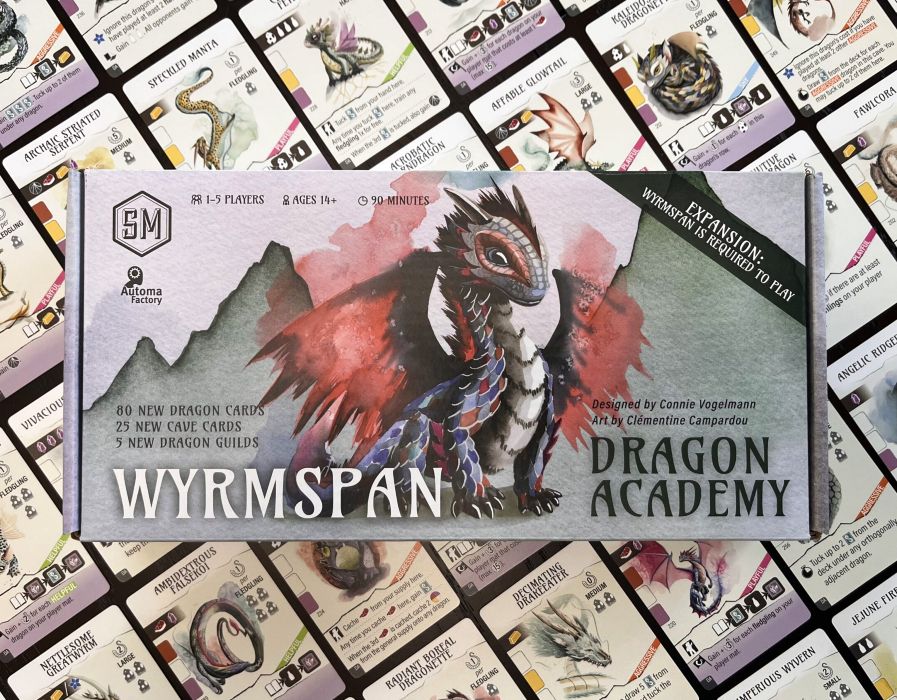 Wyrmspan Dragon Academy Box and Cards Art