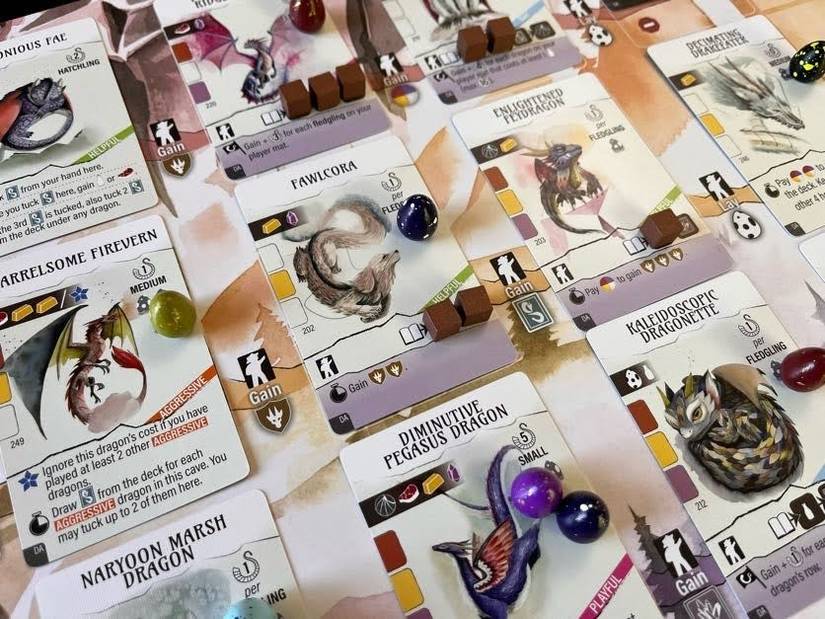 Uma placa de jogador da Wyrmmspan Dragon Academy Expansion