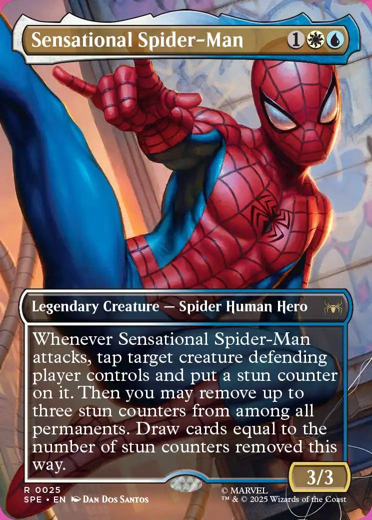 Cartão MTG do Homem-Aranha sensacional do Magic Magic Magic The Gathering Set
