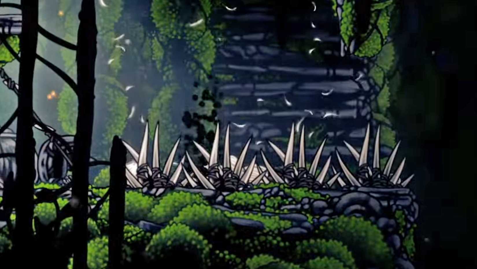 Uma armadilha em Cavaleiro Hollo: Silksong.