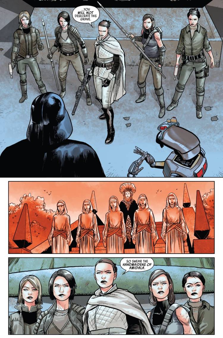 Os amidalanos se unem contra Darth Vader em uma história em quadrinhos de Guerra nas Estrelas