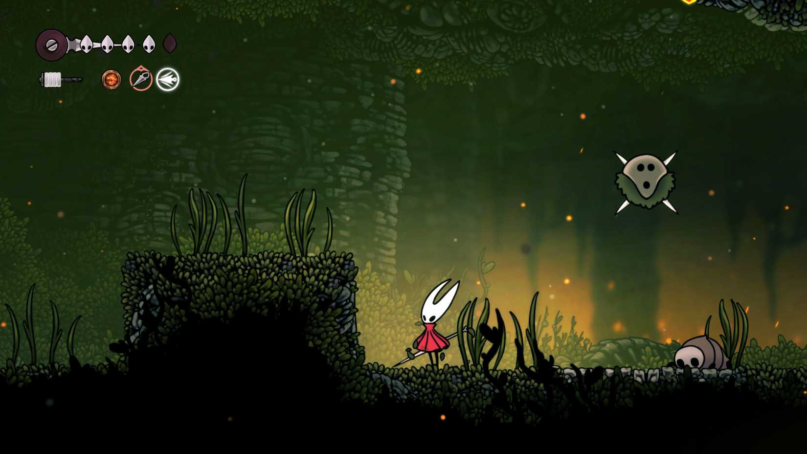 Um inimigo de Hoker em Hollow Knight: Silksong.