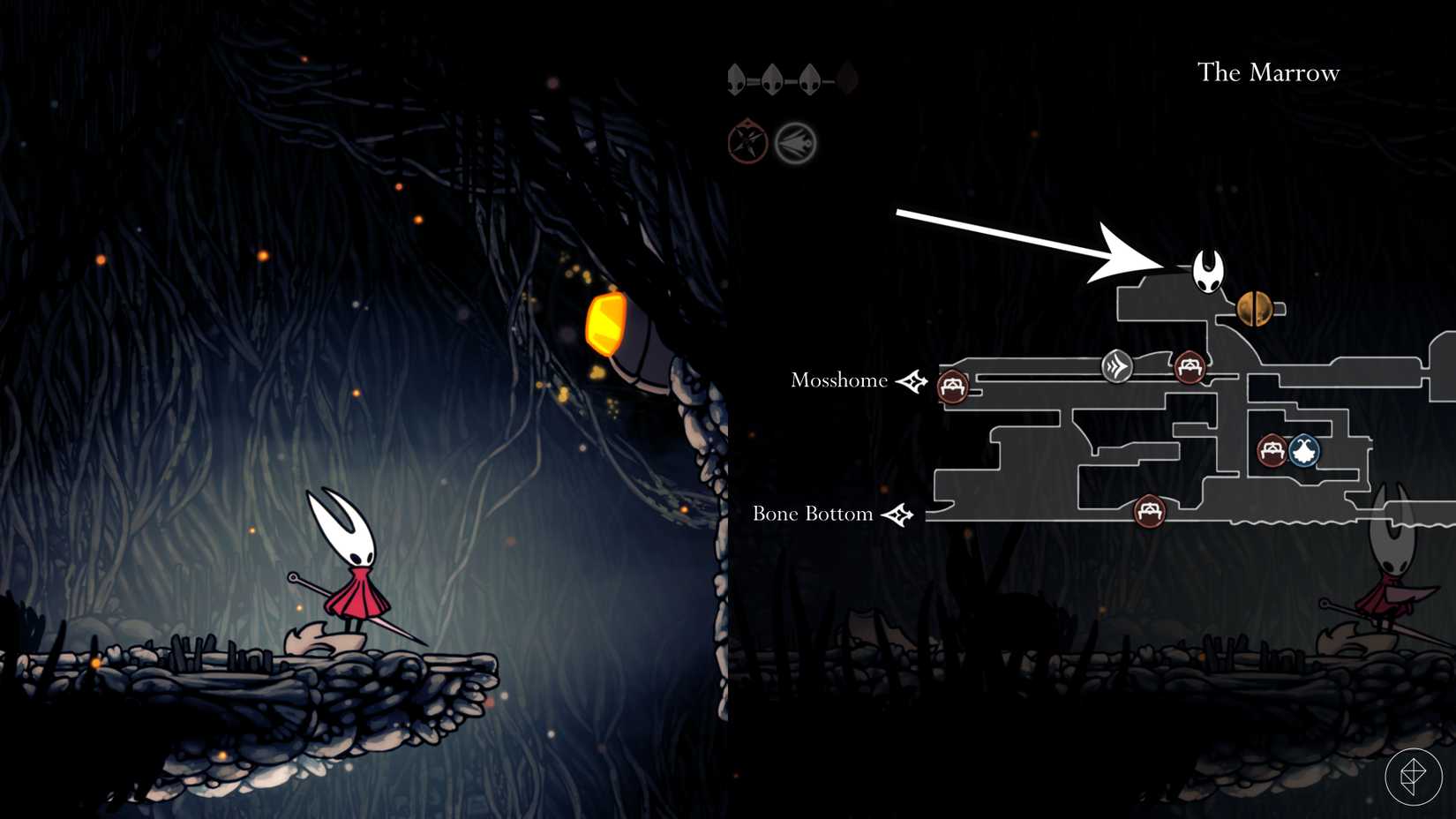 A segunda localização volátil de FlintBeetle em Hollow Knight: Silksong.