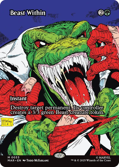 Besta dentro da folha de bônus MTG do Spider Man