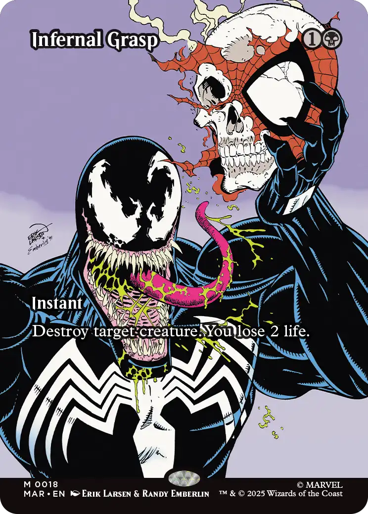 Suporte infernal da folha de bônus do MTG Spider Man