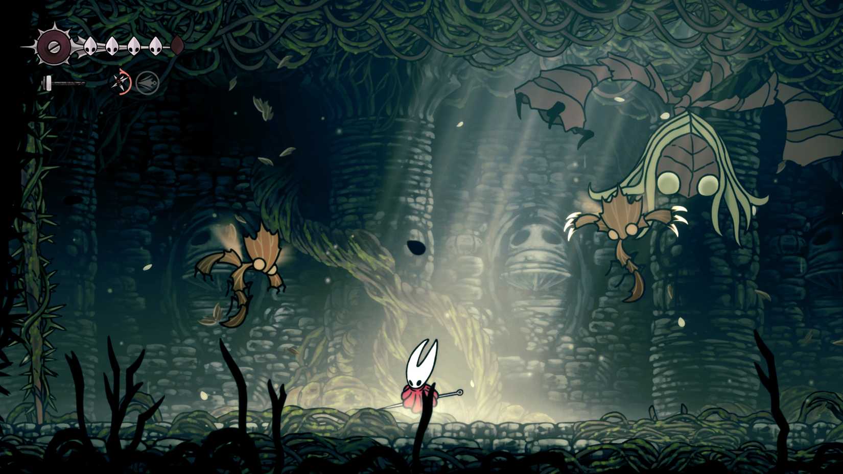A irmã Splinter Boss luta em Hollow Knight: Silksong.