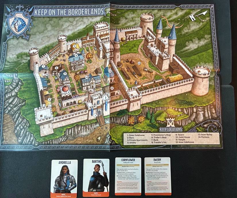 Mapa do Keep the Borderlands de D&D Heroes of the Borderlands