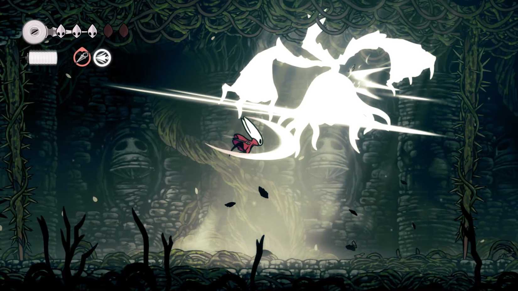 Hornet Strincing Sister Splinter em Silksong