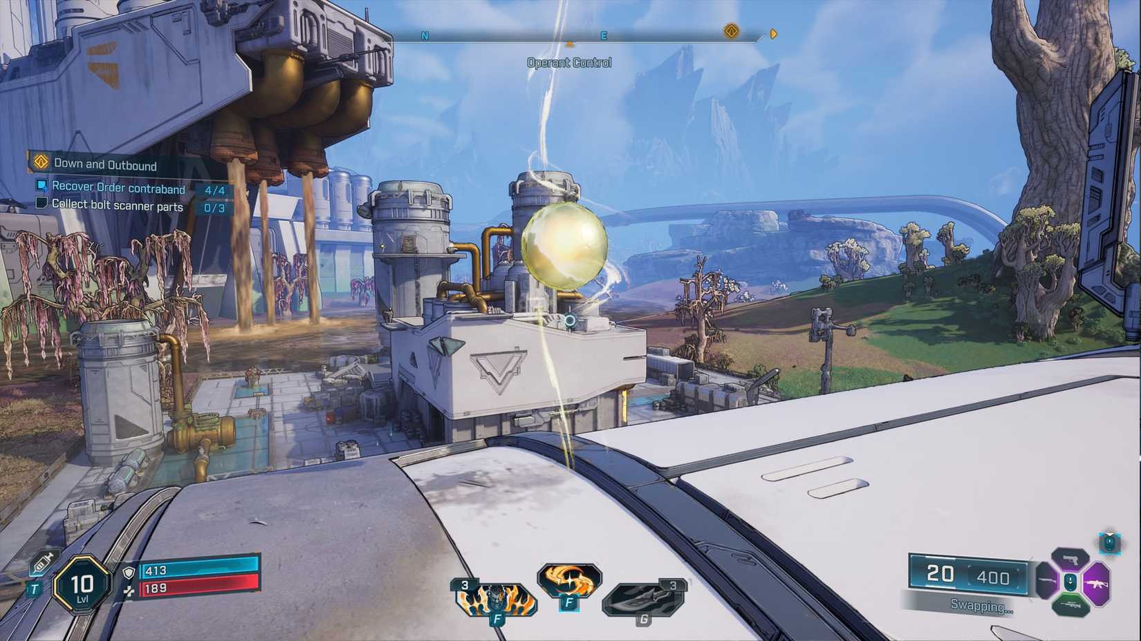 Uma captura de tela de Borderlands 4 mostrando uma das esferas que você precisa encontrar para completar um quebra -cabeça de evocarium