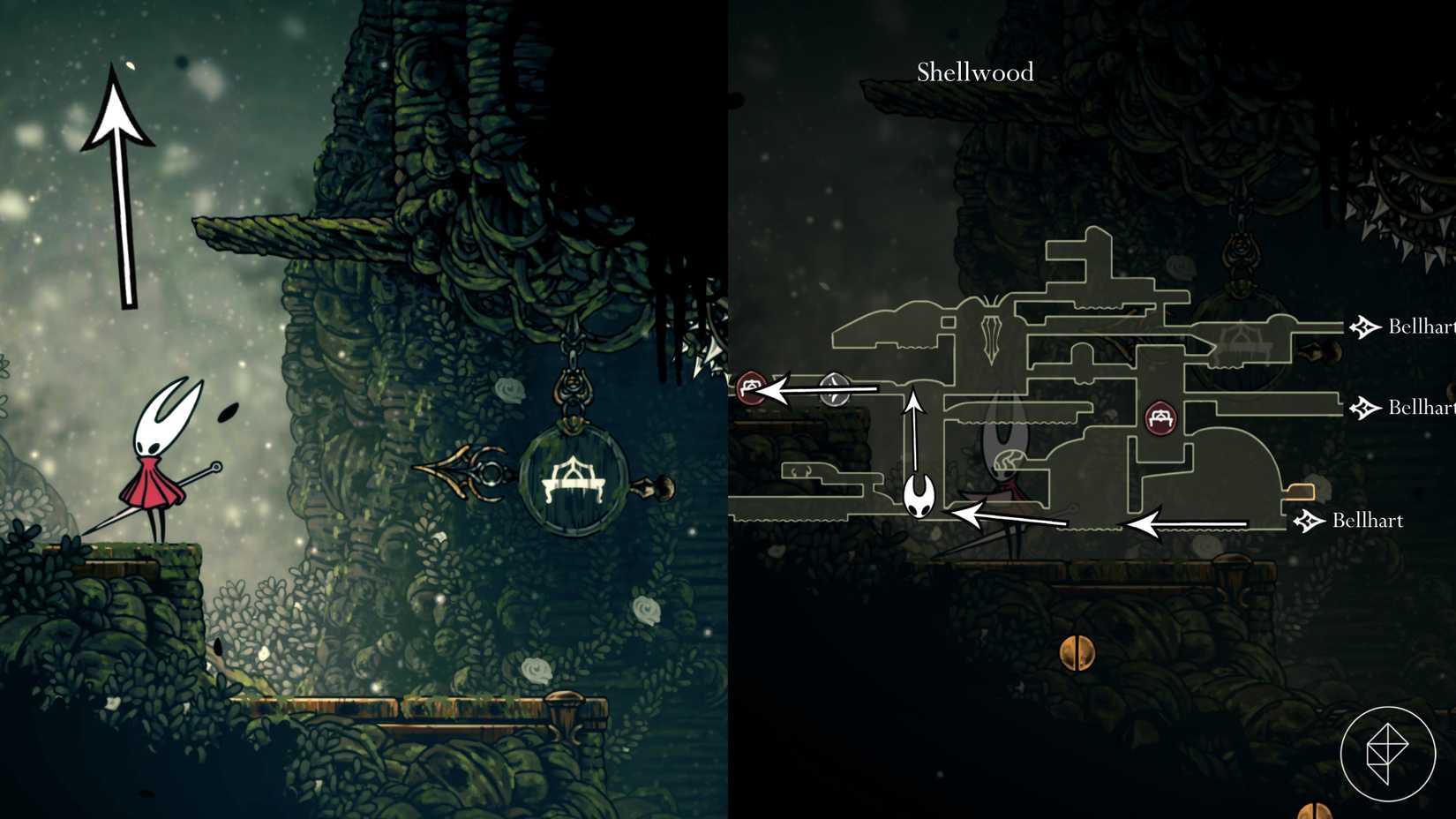 O melhor caminho para o fabricante de máscaras na missão de laca líquida em Hollow Knight: Silksong.