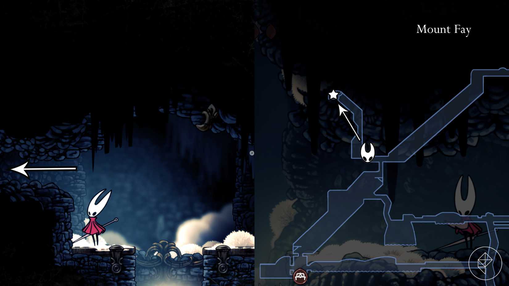 A localização do fabricante de máscaras em Hollow Knight: Silksong.