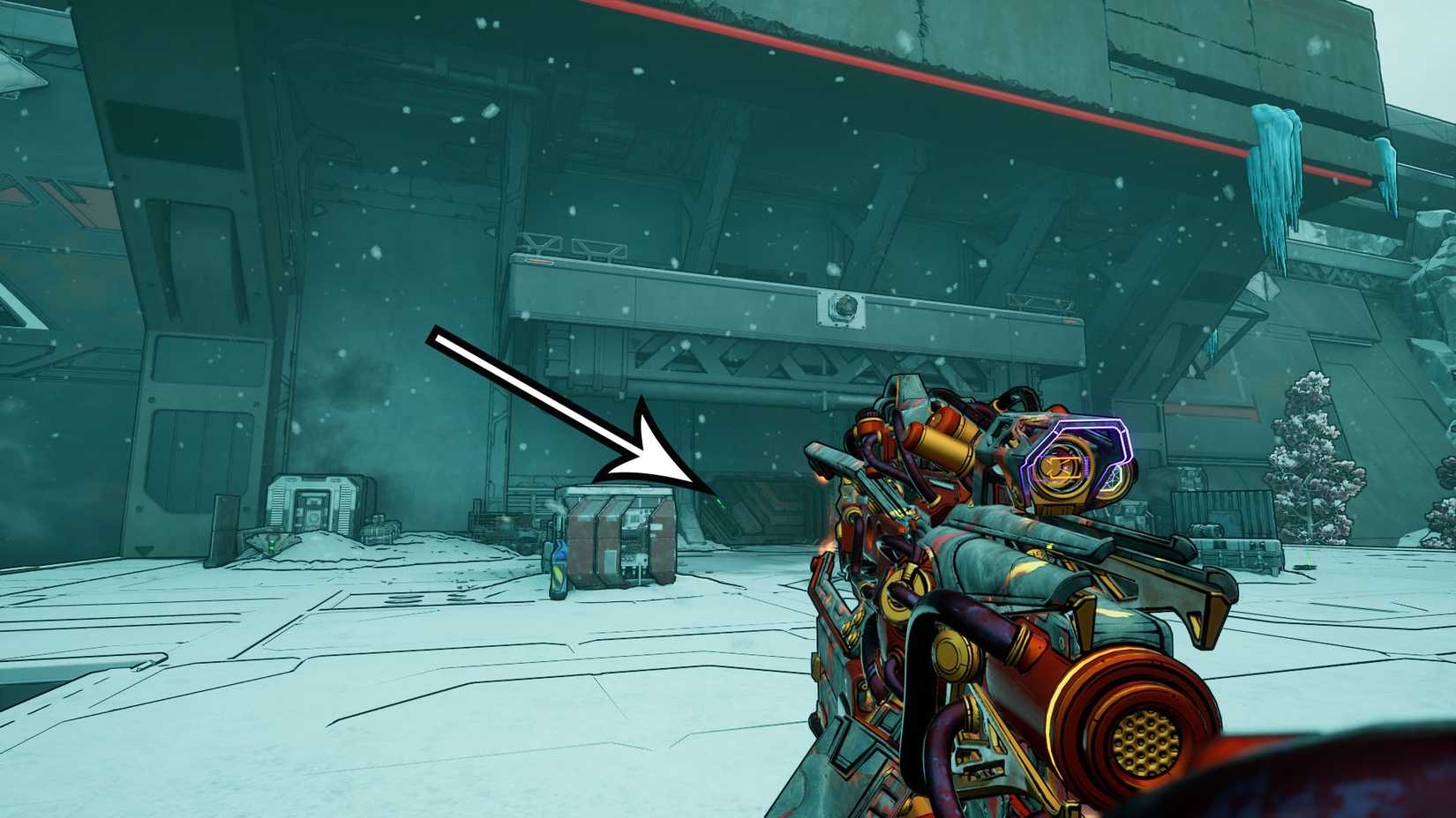Uma captura de tela Borderlands 4 mostra que os jogadores de porta devem usar para encontrar o primeiro fragmento -chave para desbloquear o Terminus Range Vault