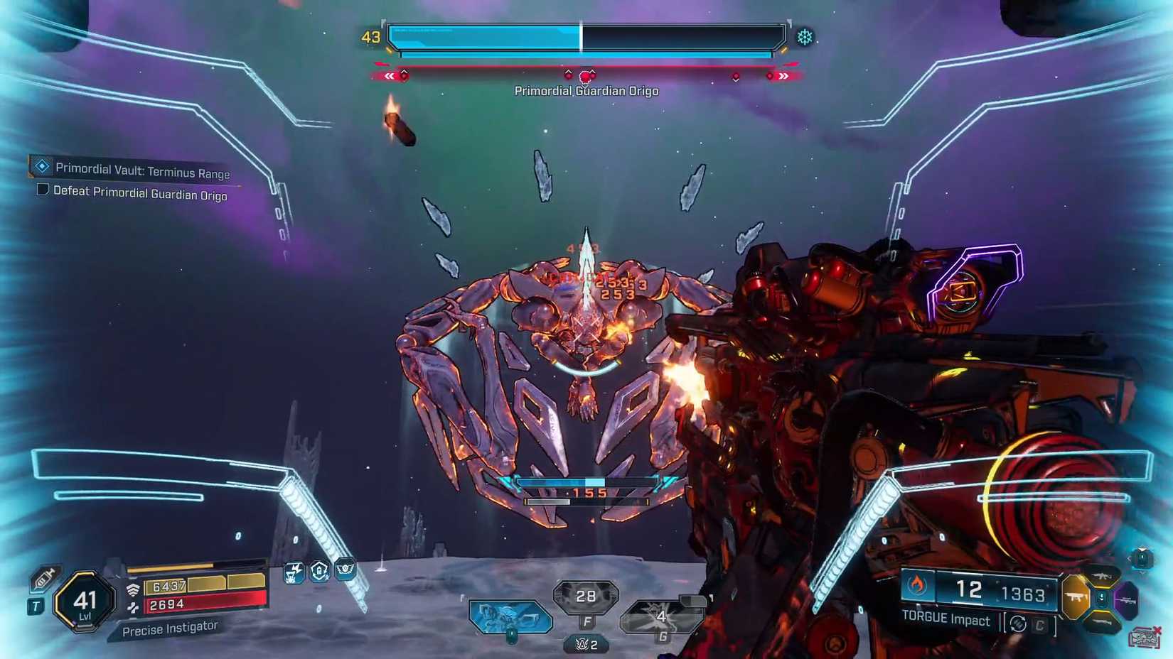 A Borderlands 4 captura de captura de tela mostrando picos de gelo de origem acima