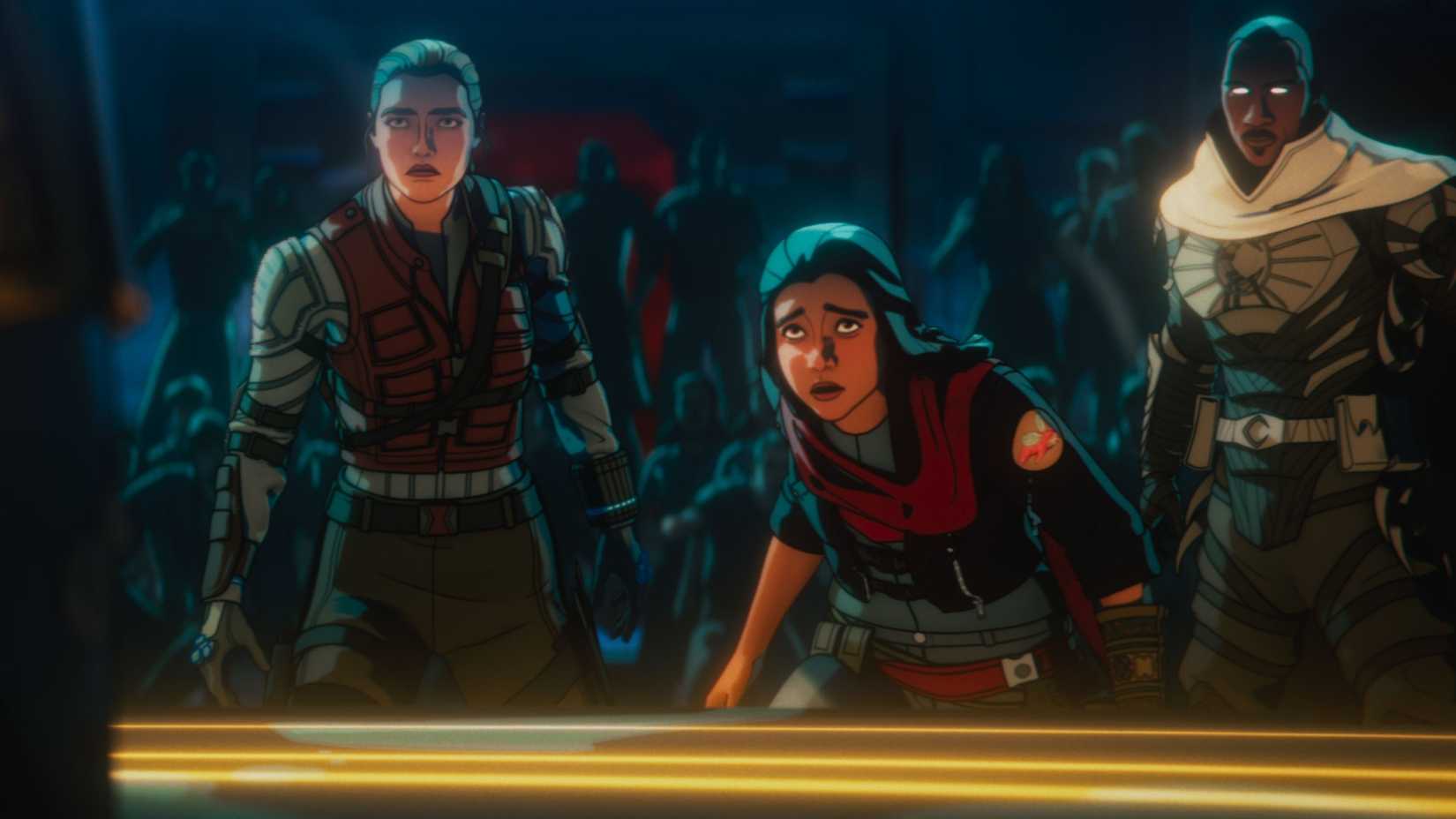 Kamala Khan, Yelena Belova e Blade Knight in Marvel Zombies