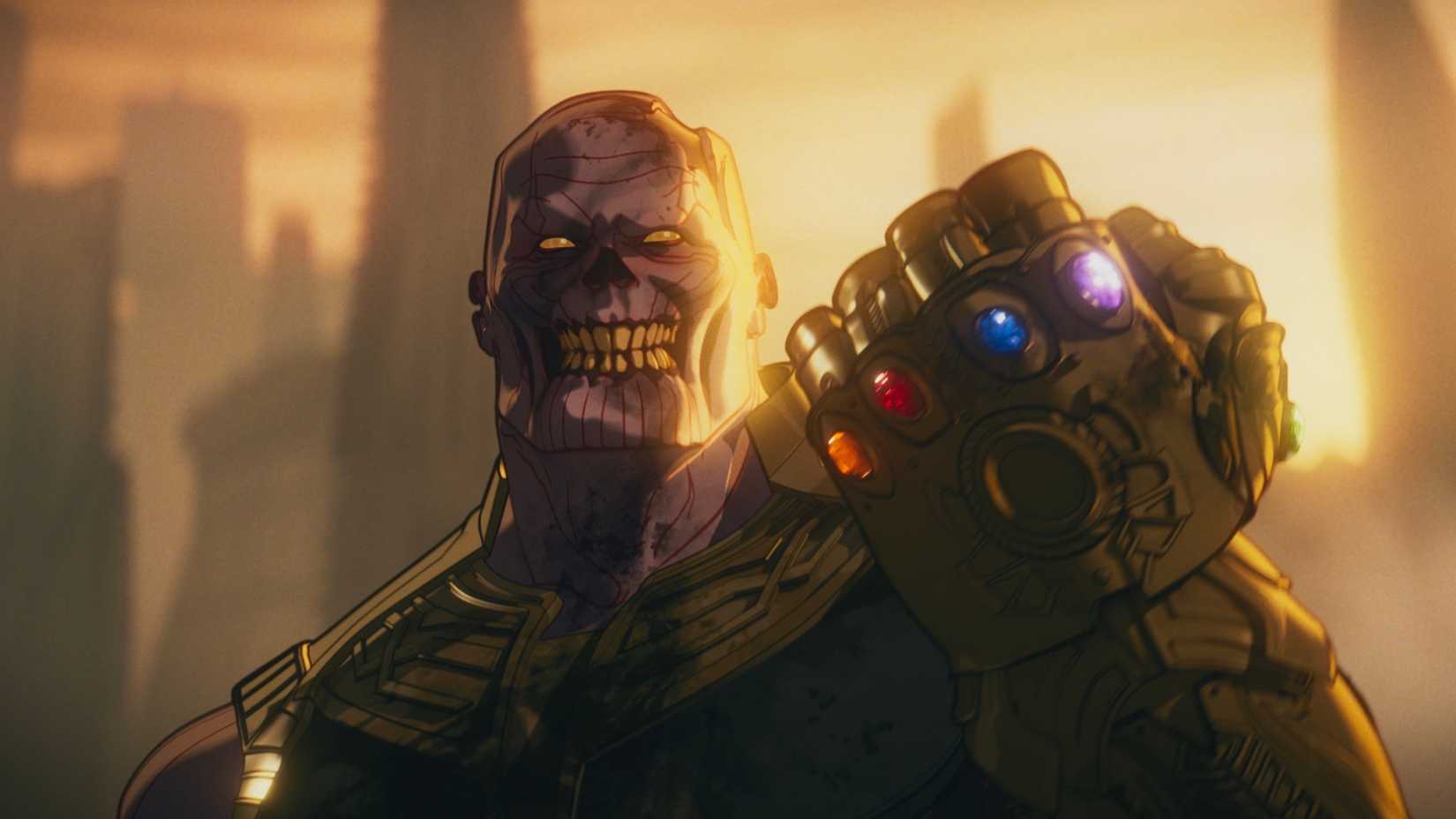 Zombie Thanos segura a luva infinita em zumbis da Marvel