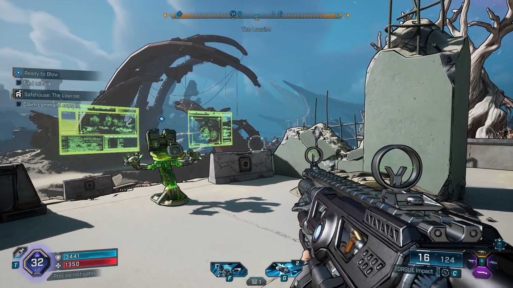 Uma captura de tela Borderlands 4 mostrando o console de comando que você precisa interagir para desbloquear um cofre