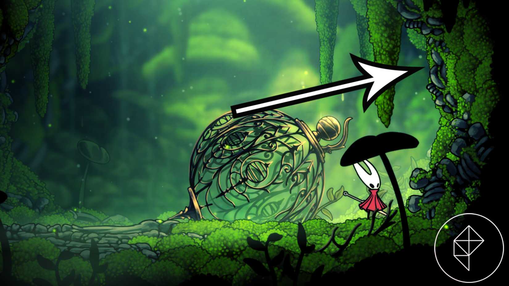 Uma câmara escondida no primeiro local em Hollow Knight: Silksong.