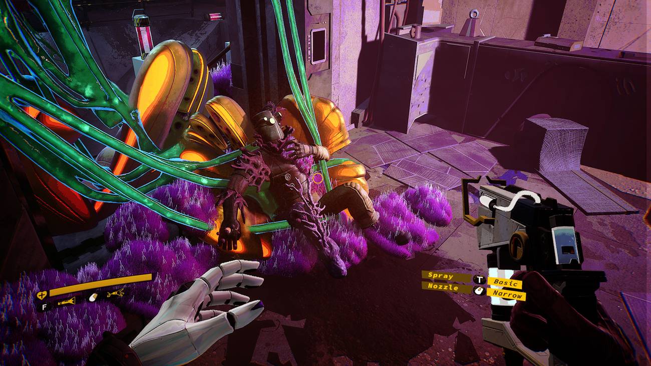 Ambrosia Sky: um cadáver coberto de fungo roxo